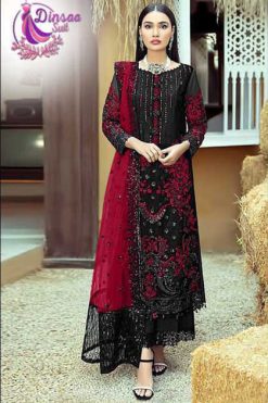 Dinsaa Ds 102 E-J Georgette Salwar Suit Catalog 6 Pcs