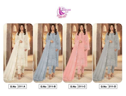 Dinsaa Ds 211 Organza Salwar Suit Catalog 4 Pcs 17 510x392 - Dinsaa Ds 211 Organza Salwar Suit Catalog 4 Pcs