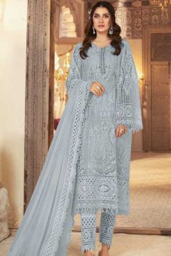 Dinsaa Ds 211 Organza Salwar Suit Catalog 4 Pcs