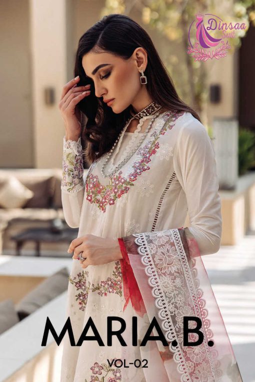 Dinsaa Maria B Vol 2 Summer Collection Cotton Salwar Suit Catalog 3 Pcs 1 510x765 - Dinsaa Maria B Vol 2 Summer Collection Cotton Salwar Suit Catalog 3 Pcs