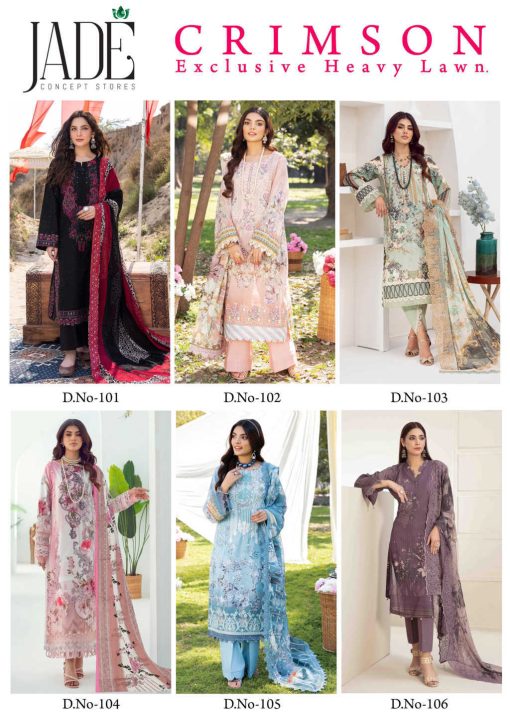 Jade Crimson Exclusive Heavy Lawn Salwar Suit Catalog 6 Pcs 20 510x720 - Jade Crimson Exclusive Heavy Lawn Salwar Suit Catalog 6 Pcs