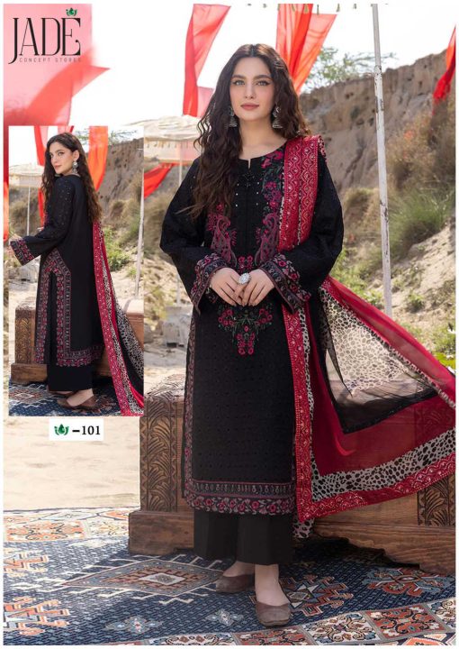 Jade Crimson Exclusive Heavy Lawn Salwar Suit Catalog 6 Pcs 3 510x720 - Jade Crimson Exclusive Heavy Lawn Salwar Suit Catalog 6 Pcs