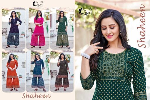 Kinti Shaheen Kurti with Sharara Rayon Catalog 6 Pcs 7 1 510x340 - Kinti Shaheen Kurti with Sharara Rayon Catalog 6 Pcs