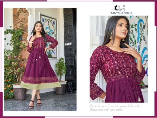 Kinti Tanisha Vol 2 Rayon Kurti Catalog 8 Pcs 7 510x383 - Kinti Tanisha Vol 2 Rayon Kurti Catalog 8 Pcs