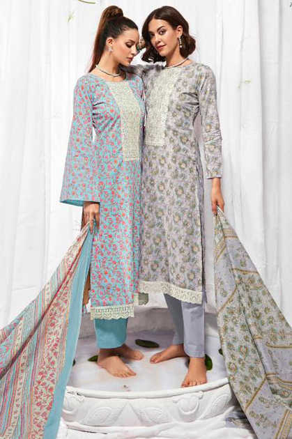 Mumtaz Arts Nikhar Lawn Cotton Salwar Suit Catalog 8 Pcs