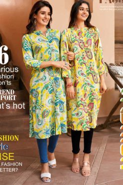 Passion Tree Lifestyle Vol 1 Rayon Kurti Catalog 6 Pcs