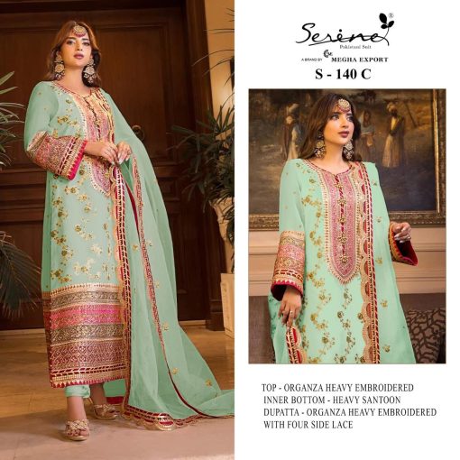 Serene S 140 A D Organza Salwar Suit Catalog 4 Pcs 3 510x510 - Serene S 140 A-D Organza Salwar Suit Catalog 4 Pcs