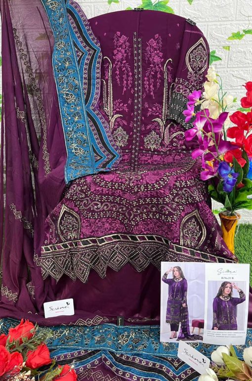 Serene S 21 Georgette Salwar Suit Catalog 4 Pcs 5 510x771 - Serene S 21 Georgette Salwar Suit Catalog 4 Pcs