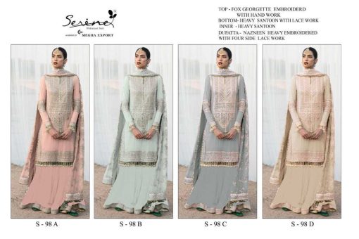 Serene S 98 A D Georgette Salwar Suit Catalog 4 Pcs 9 510x340 - Serene S 98 A-D Georgette Salwar Suit Catalog 4 Pcs