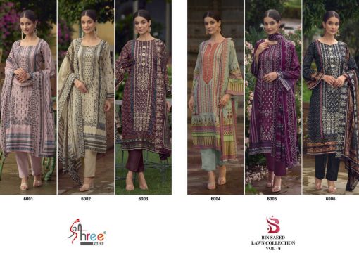 Shree Fabs Bin Saeed Lawn Collection Vol 6 Salwar Suit Catalog 6 Pcs 10 510x360 - Shree Fabs Bin Saeed Lawn Collection Vol 6 Salwar Suit Catalog 6 Pcs