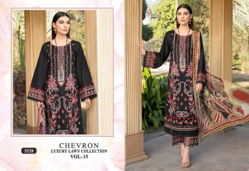 Shree Fabs Chevron Luxury Lawn Collection Vol 15 Chiffon Cotton Salwar Suit Catalog 8 Pcs 10 510x351 - Shree Fabs Chevron Luxury Lawn Collection Vol 15 Chiffon Cotton Salwar Suit Catalog 8 Pcs