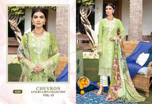 Shree Fabs Chevron Luxury Lawn Collection Vol 15 Chiffon Cotton Salwar Suit Catalog 8 Pcs 12 510x351 - Shree Fabs Chevron Luxury Lawn Collection Vol 15 Chiffon Cotton Salwar Suit Catalog 8 Pcs