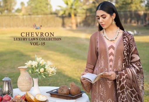 Shree Fabs Chevron Luxury Lawn Collection Vol 15 Chiffon Cotton Salwar Suit Catalog 8 Pcs 15 510x351 - Shree Fabs Chevron Luxury Lawn Collection Vol 15 Chiffon Cotton Salwar Suit Catalog 8 Pcs