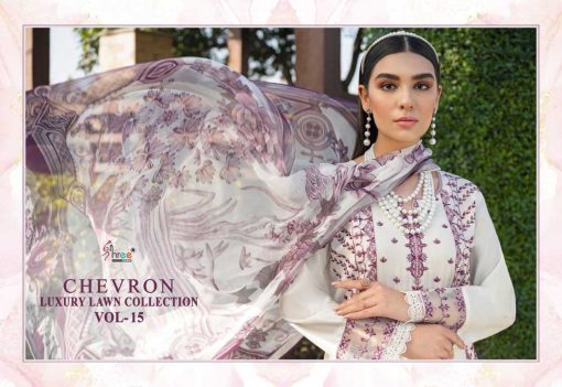 Shree Fabs Chevron Luxury Lawn Collection Vol 15 Chiffon Cotton Salwar Suit Catalog 8 Pcs 3 510x351 - Shree Fabs Chevron Luxury Lawn Collection Vol 15 Chiffon Cotton Salwar Suit Catalog 8 Pcs