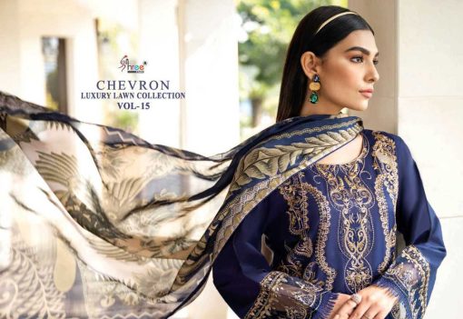 Shree Fabs Chevron Luxury Lawn Collection Vol 15 Chiffon Cotton Salwar Suit Catalog 8 Pcs 5 510x351 - Shree Fabs Chevron Luxury Lawn Collection Vol 15 Chiffon Cotton Salwar Suit Catalog 8 Pcs