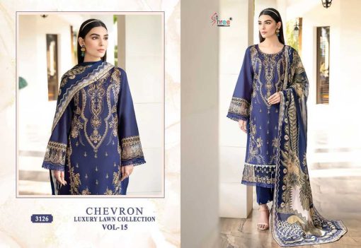 Shree Fabs Chevron Luxury Lawn Collection Vol 15 Chiffon Cotton Salwar Suit Catalog 8 Pcs 6 510x351 - Shree Fabs Chevron Luxury Lawn Collection Vol 15 Chiffon Cotton Salwar Suit Catalog 8 Pcs