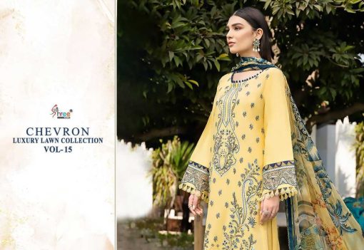 Shree Fabs Chevron Luxury Lawn Collection Vol 15 Chiffon Cotton Salwar Suit Catalog 8 Pcs 7 510x351 - Shree Fabs Chevron Luxury Lawn Collection Vol 15 Chiffon Cotton Salwar Suit Catalog 8 Pcs