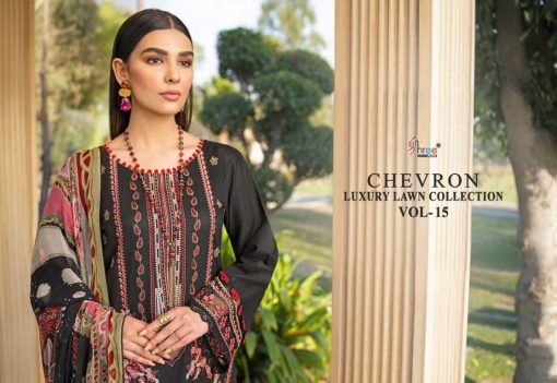 Shree Fabs Chevron Luxury Lawn Collection Vol 15 Chiffon Cotton Salwar Suit Catalog 8 Pcs 9 510x351 - Shree Fabs Chevron Luxury Lawn Collection Vol 15 Chiffon Cotton Salwar Suit Catalog 8 Pcs