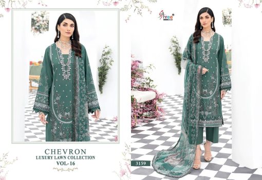 Shree Fabs Chevron Luxury Lawn Collection Vol 16 Chiffon Cotton Salwar Suit Catalog 8 Pcs 17 510x351 - Shree Fabs Chevron Luxury Lawn Collection Vol 16 Chiffon Cotton Salwar Suit Catalog 8 Pcs