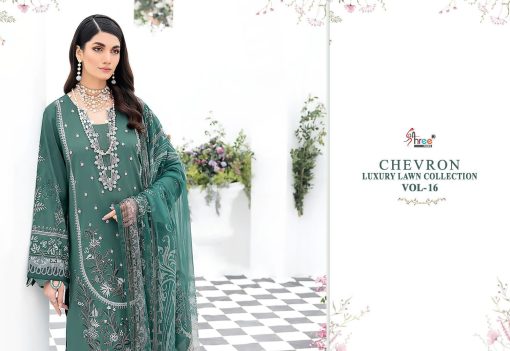 Shree Fabs Chevron Luxury Lawn Collection Vol 16 Chiffon Cotton Salwar Suit Catalog 8 Pcs 2 510x351 - Shree Fabs Chevron Luxury Lawn Collection Vol 16 Chiffon Cotton Salwar Suit Catalog 8 Pcs