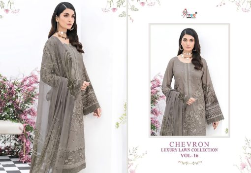 Shree Fabs Chevron Luxury Lawn Collection Vol 16 Chiffon Cotton Salwar Suit Catalog 8 Pcs 4 510x351 - Shree Fabs Chevron Luxury Lawn Collection Vol 16 Chiffon Cotton Salwar Suit Catalog 8 Pcs