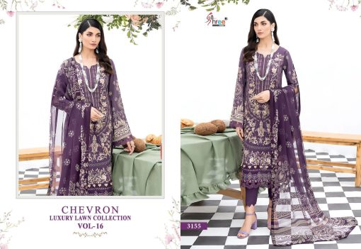 Shree Fabs Chevron Luxury Lawn Collection Vol 16 Chiffon Cotton Salwar Suit Catalog 8 Pcs 9 510x351 - Shree Fabs Chevron Luxury Lawn Collection Vol 16 Chiffon Cotton Salwar Suit Catalog 8 Pcs