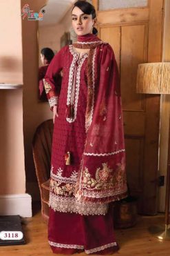 Shree Fabs Sobia Nazir Embroidered Collection Chiffon Cotton Salwar Suit Catalog 6 Pcs