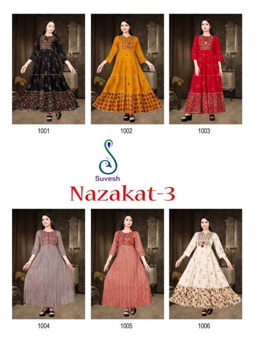 Suvesh Nazakat Vol 3 Fancy Kurti Catalog 6 Pcs 13 510x680 - Suvesh Nazakat Vol 3 Fancy Kurti Catalog 6 Pcs