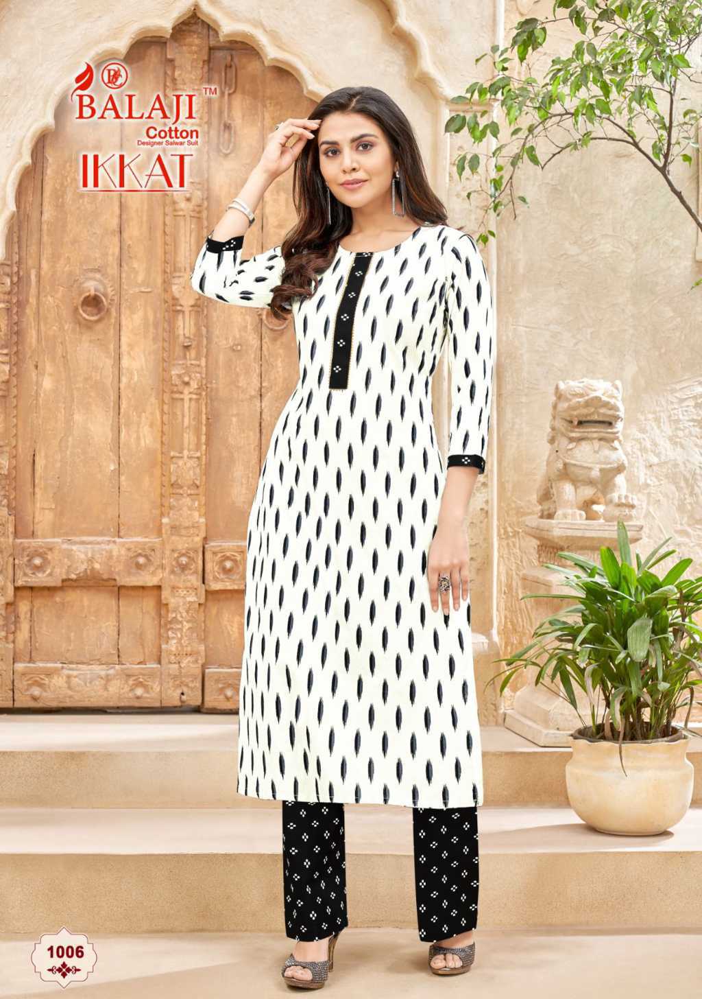 Black Sleeveless Ikkat Cotton Kurta with Hand Embroidery | New kurti designs,  Kurta neck design, Neck designs for suits