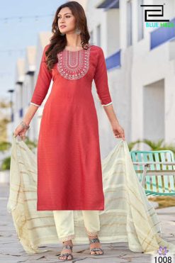 Blue Hills Skyline Vol 15 Kurti with Dupatta Bottom Rayon Viscose Catalog 8 Pcs