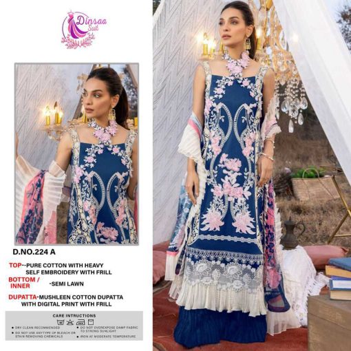 Dinsaa Ds 224 Cotton Salwar Suit Catalog 4 Pcs 1 510x510 - Dinsaa Ds 224 Cotton Salwar Suit Catalog 4 Pcs