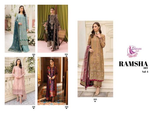 Dinsaa Ramsha Hit Vol 4 Georgette Salwar Suit Catalog 5 Pcs 16 510x383 - Dinsaa Ramsha Hit Vol 4 Georgette Salwar Suit Catalog 5 Pcs