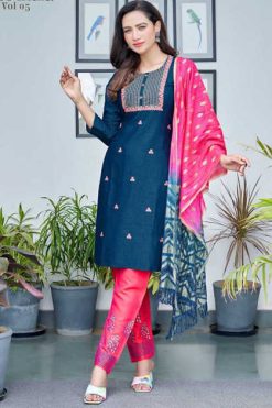 Kinti Miss India Vol 5 Rayon Kurti with Dupatta Bottom Catalog 8 Pcs