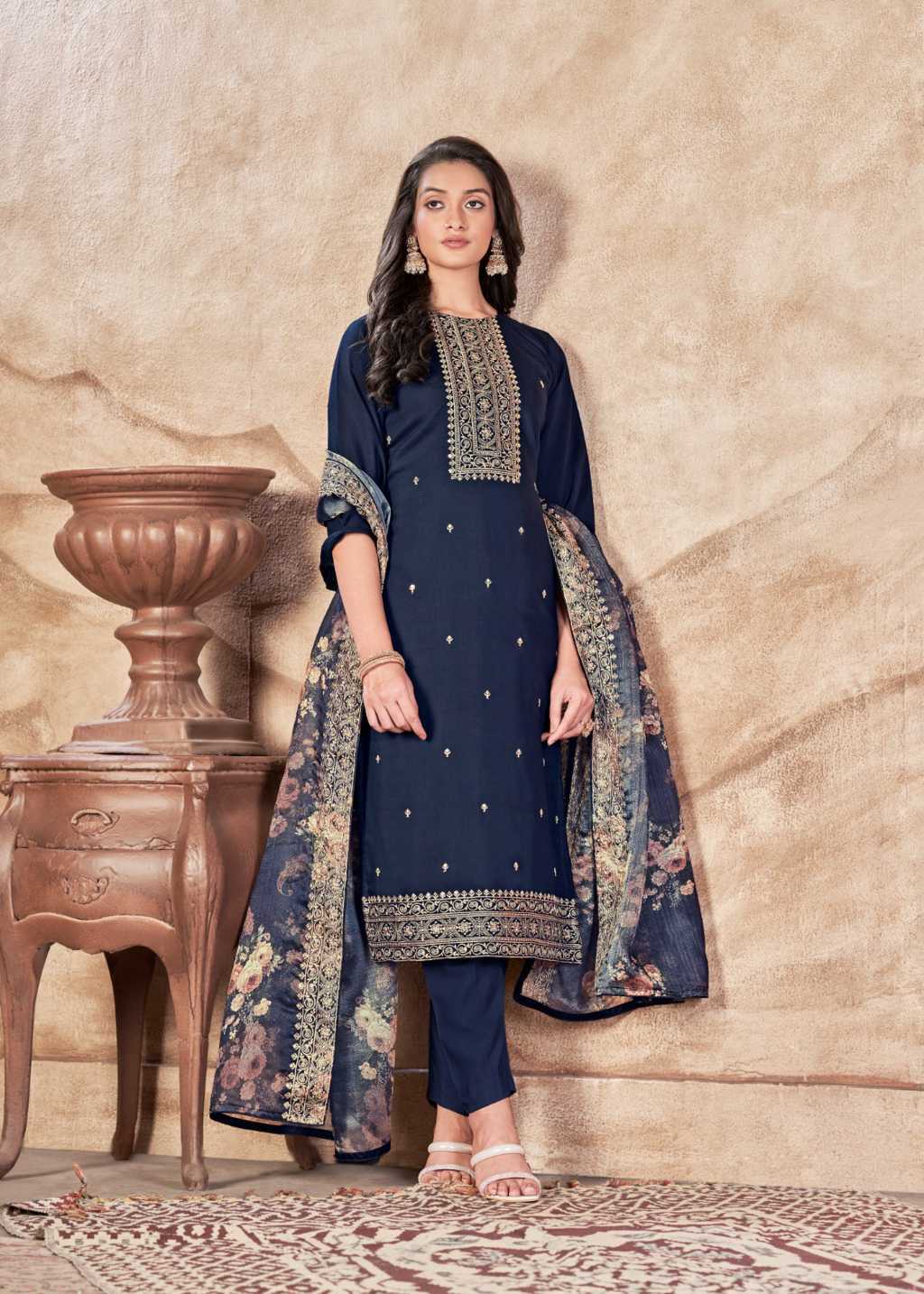 Pure Cotton Salwar Suit Set With Designer C Cut Kurta – Shaadilogy