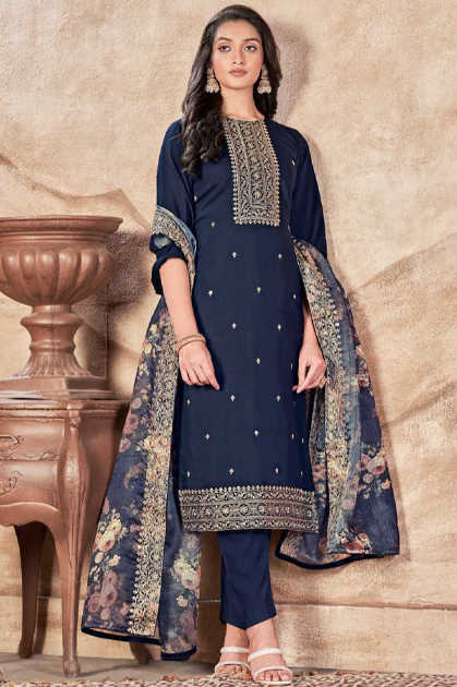 Ladies Regular Fit 3/4 Sleeves Printed Washable Cotton Salwar Suit With  Dupatta Set at Best Price in Delhi | Dheeraj Textile