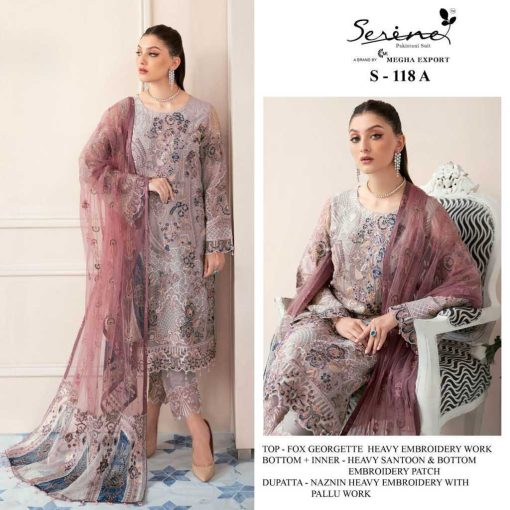 Serene S 118 A D Georgette Salwar Suit Catalog 4 Pcs 1 510x510 - Serene S 118 A-D Georgette Salwar Suit Catalog 4 Pcs