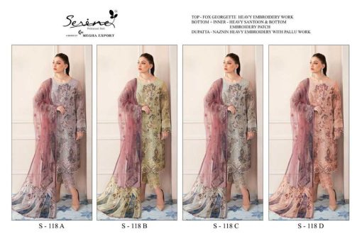 Serene S 118 A D Georgette Salwar Suit Catalog 4 Pcs 16 510x340 - Serene S 118 A-D Georgette Salwar Suit Catalog 4 Pcs