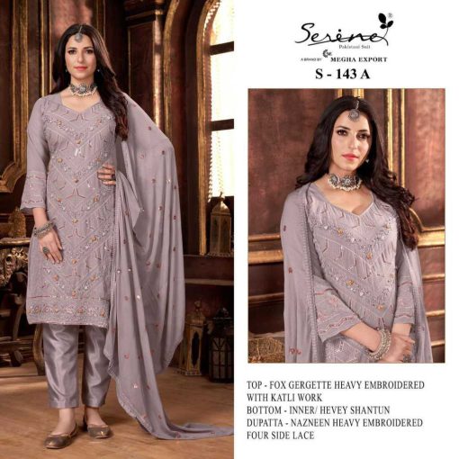 Serene S 143 A D Georgette Salwar Suit Catalog 4 Pcs 1 510x510 - Serene S 143 A-D Georgette Salwar Suit Catalog 4 Pcs