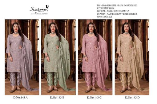 Serene S 143 A D Georgette Salwar Suit Catalog 4 Pcs 13 510x340 - Serene S 143 A-D Georgette Salwar Suit Catalog 4 Pcs