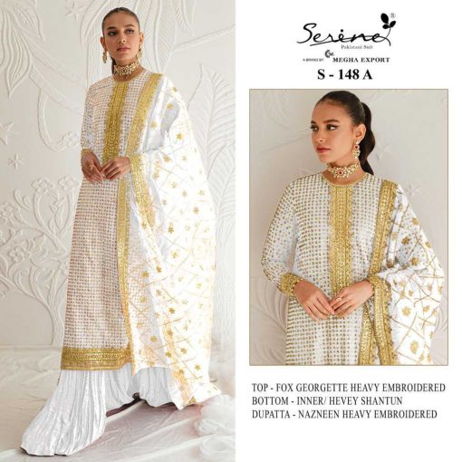 Serene S 148 A C Georgette Salwar Suit Catalog 3 Pcs 1 510x510 - Serene S 148 A-C Georgette Salwar Suit Catalog 3 Pcs