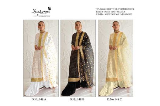 Serene S 148 A C Georgette Salwar Suit Catalog 3 Pcs 10 510x340 - Serene S 148 A-C Georgette Salwar Suit Catalog 3 Pcs