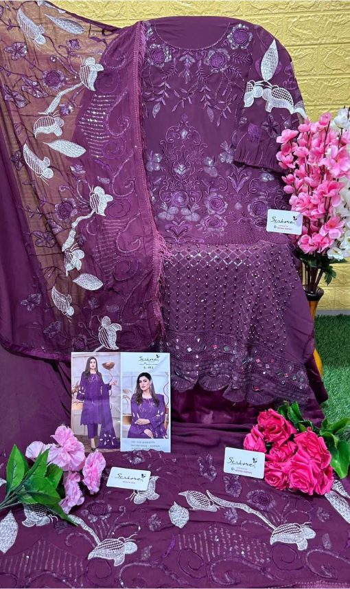 Serene S 95 I L Georgette Salwar Suit Catalog 4 Pcs 5 510x857 - Serene S 95 I-L Georgette Salwar Suit Catalog 4 Pcs