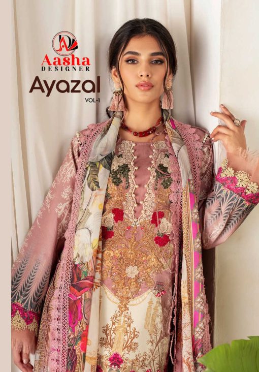 Aasha Ayazal Vol 1 Cotton Chiffon Salwar Suit Catalog 3 Pcs 1 510x732 - Aasha Ayazal Vol 1 Cotton Chiffon Salwar Suit Catalog 3 Pcs