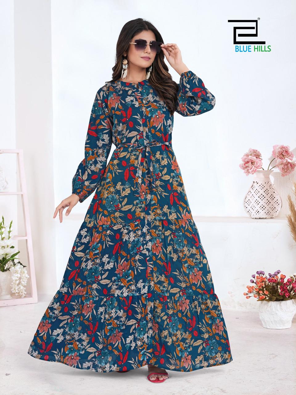 LADIES FLAVOUR MUSKAN CHANDERI PRINTED KURTI Stunning catalog Rehmat  Boutique