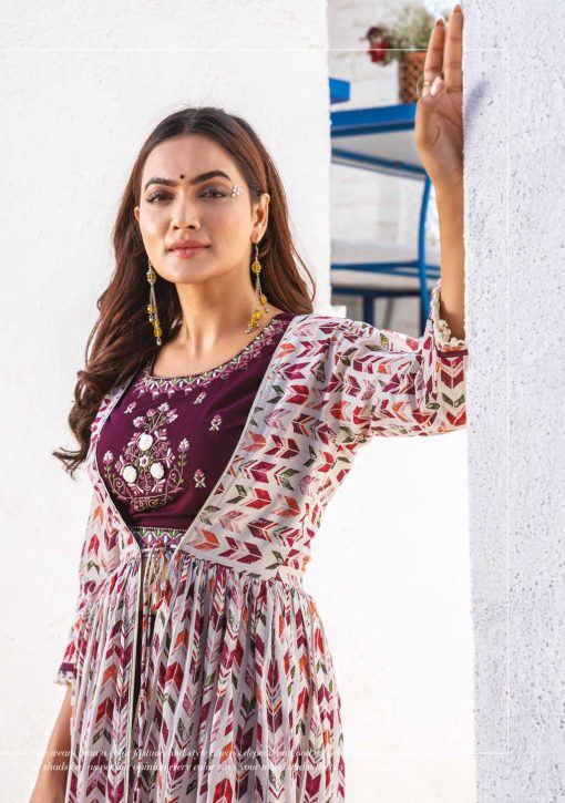 Kiana Rangrez Kurti with Shrug Bottom Cotton Catalog 6 Pcs 7 510x725 - Kiana Rangrez Kurti with Shrug Bottom Cotton Catalog 6 Pcs