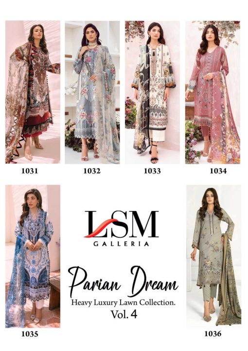 Parian Dream Heavy Luxury Lawn Collection Vol 4 Salwar Suit Catalog 6 Pcs 20 510x720 - Parian Dream Heavy Luxury Lawn Collection Vol 4 Salwar Suit Catalog 6 Pcs