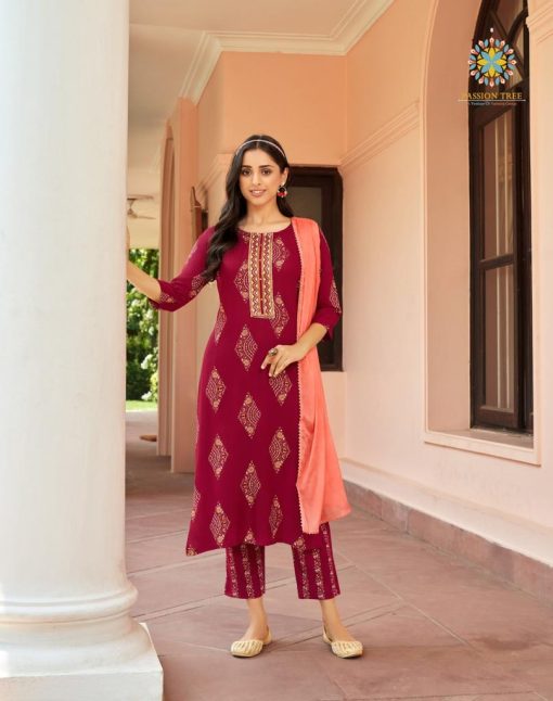 Passion Tree Harvi Vol 1 Kurti with Dupatta Bottom Rayon Catalog 8 Pcs 3 510x646 - Passion Tree Harvi Vol 1 Kurti with Dupatta Bottom Rayon Catalog 8 Pcs