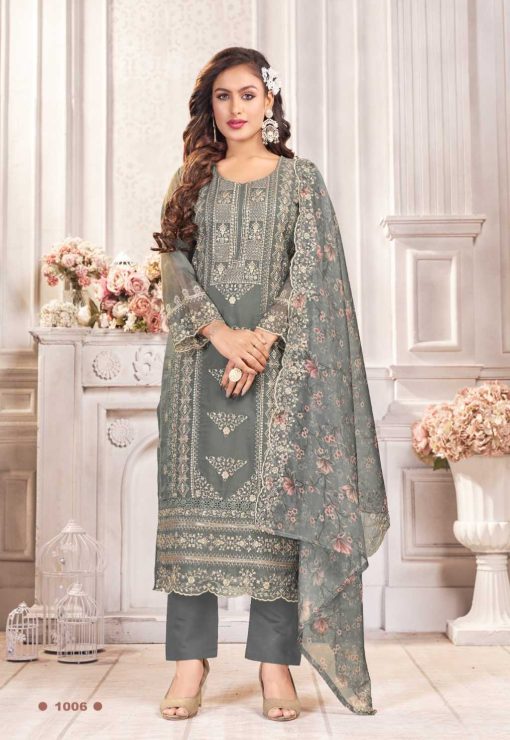 Qasr Hiba Organza Salwar Suit Catalog 8 Pcs 13 510x740 - Qasr Hiba Organza Salwar Suit Catalog 8 Pcs