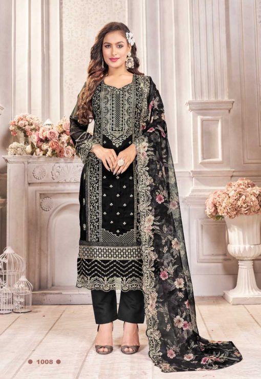 Qasr Hiba Organza Salwar Suit Catalog 8 Pcs 18 510x740 - Qasr Hiba Organza Salwar Suit Catalog 8 Pcs