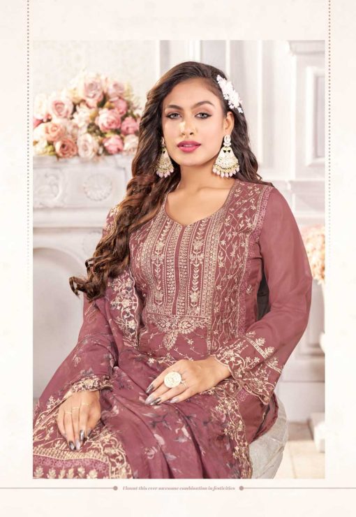 Qasr Hiba Organza Salwar Suit Catalog 8 Pcs 5 510x740 - Qasr Hiba Organza Salwar Suit Catalog 8 Pcs